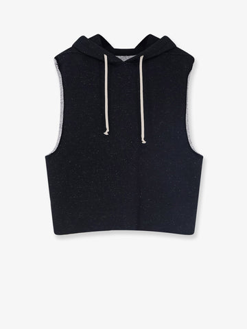 RICK OWENS - Certified wool and cotton sleeveless sweatshirt