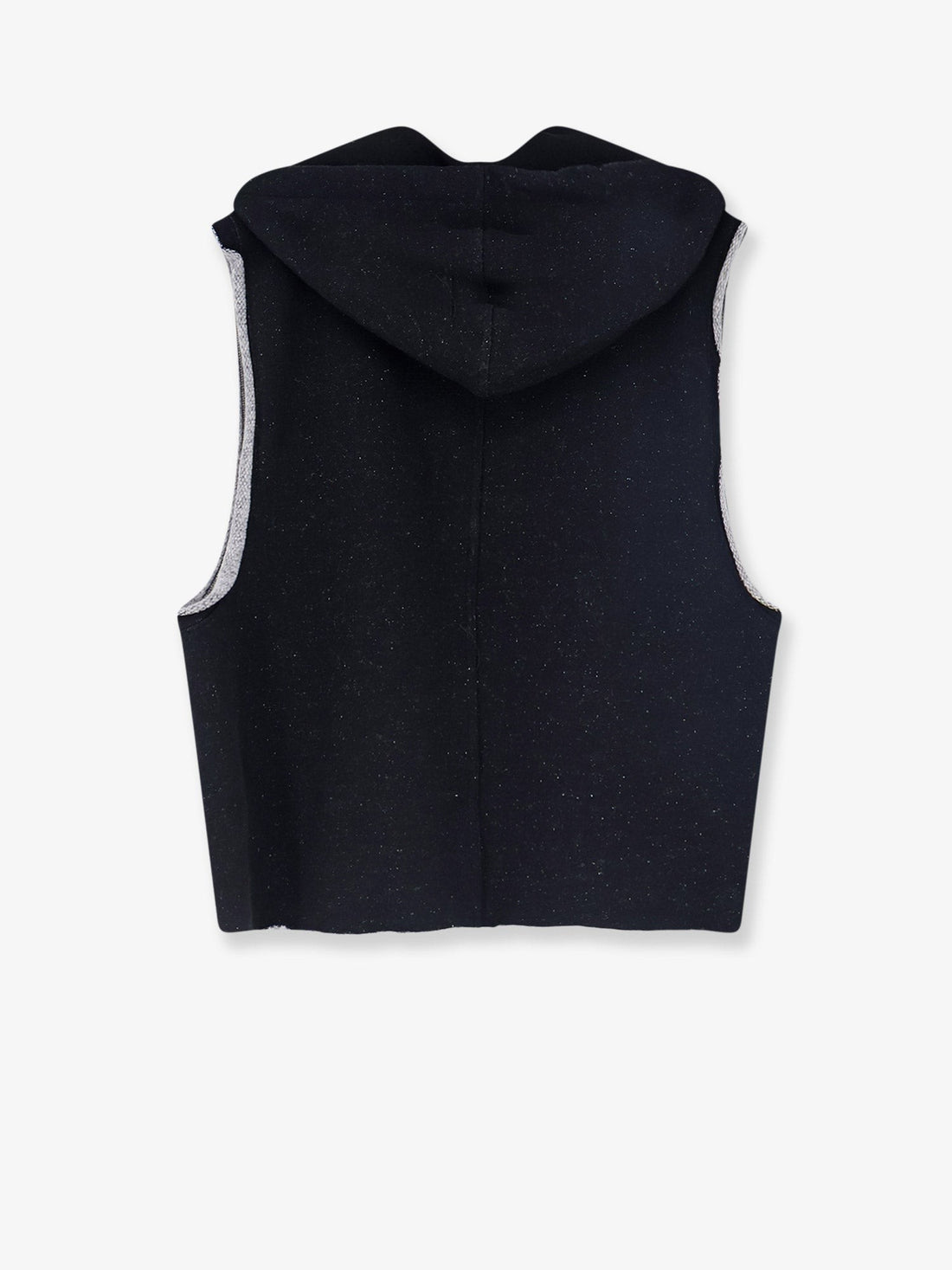 RICK OWENS - Certified wool and cotton sleeveless sweatshirt Black
