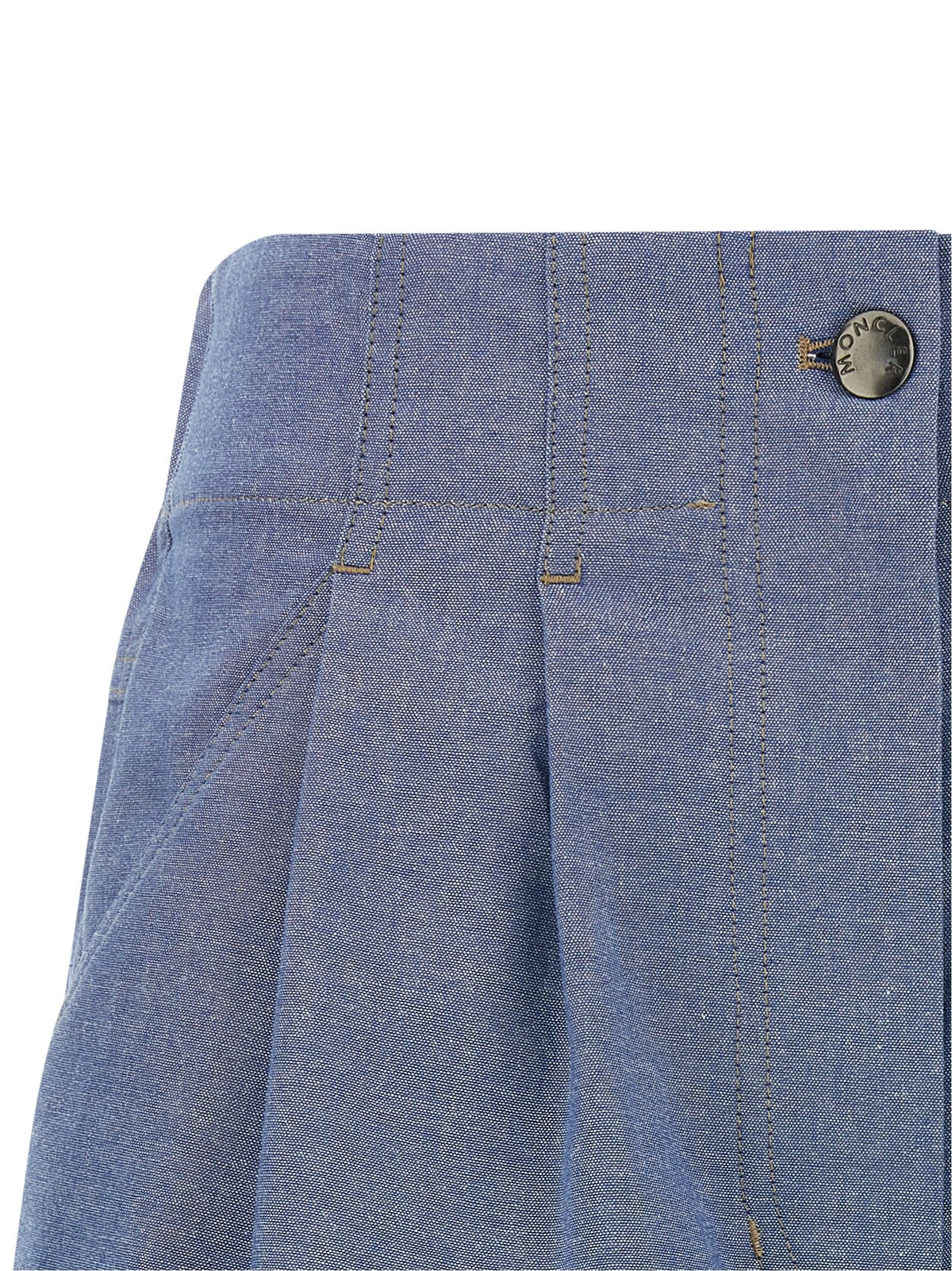 MONCLER GRENOBLE - Chambray cotton shorts