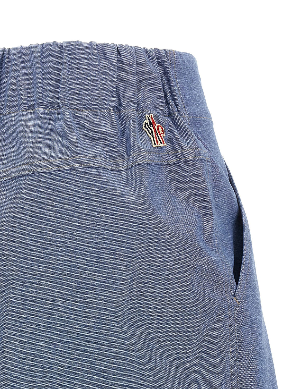 MONCLER GRENOBLE - Chambray cotton shorts