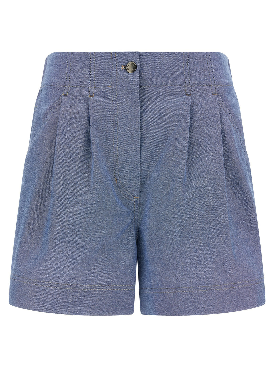 MONCLER GRENOBLE - Chambray cotton shorts Light Blue S