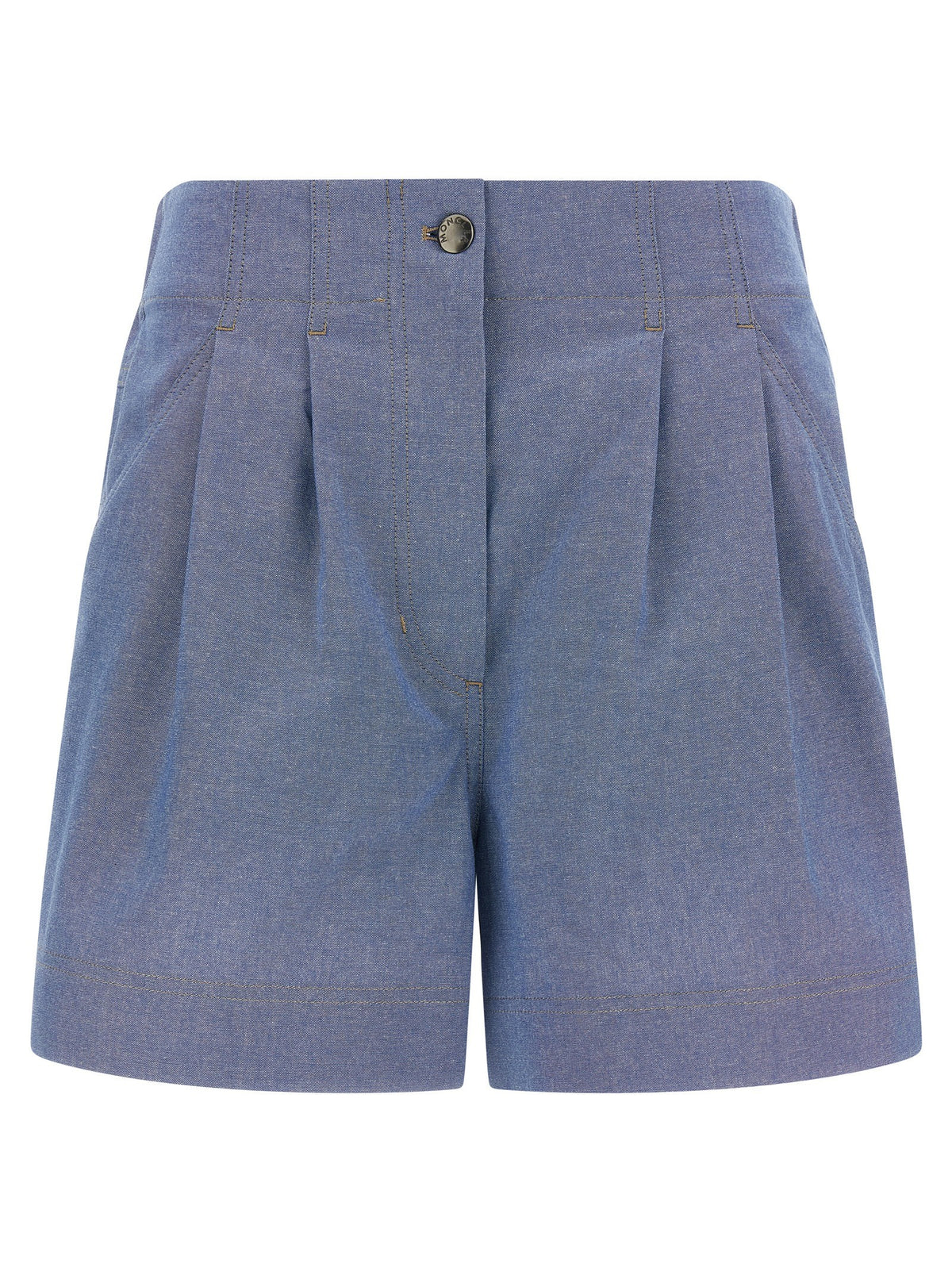 MONCLER GRENOBLE - Chambray cotton shorts