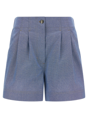 MONCLER GRENOBLE - Chambray cotton shorts