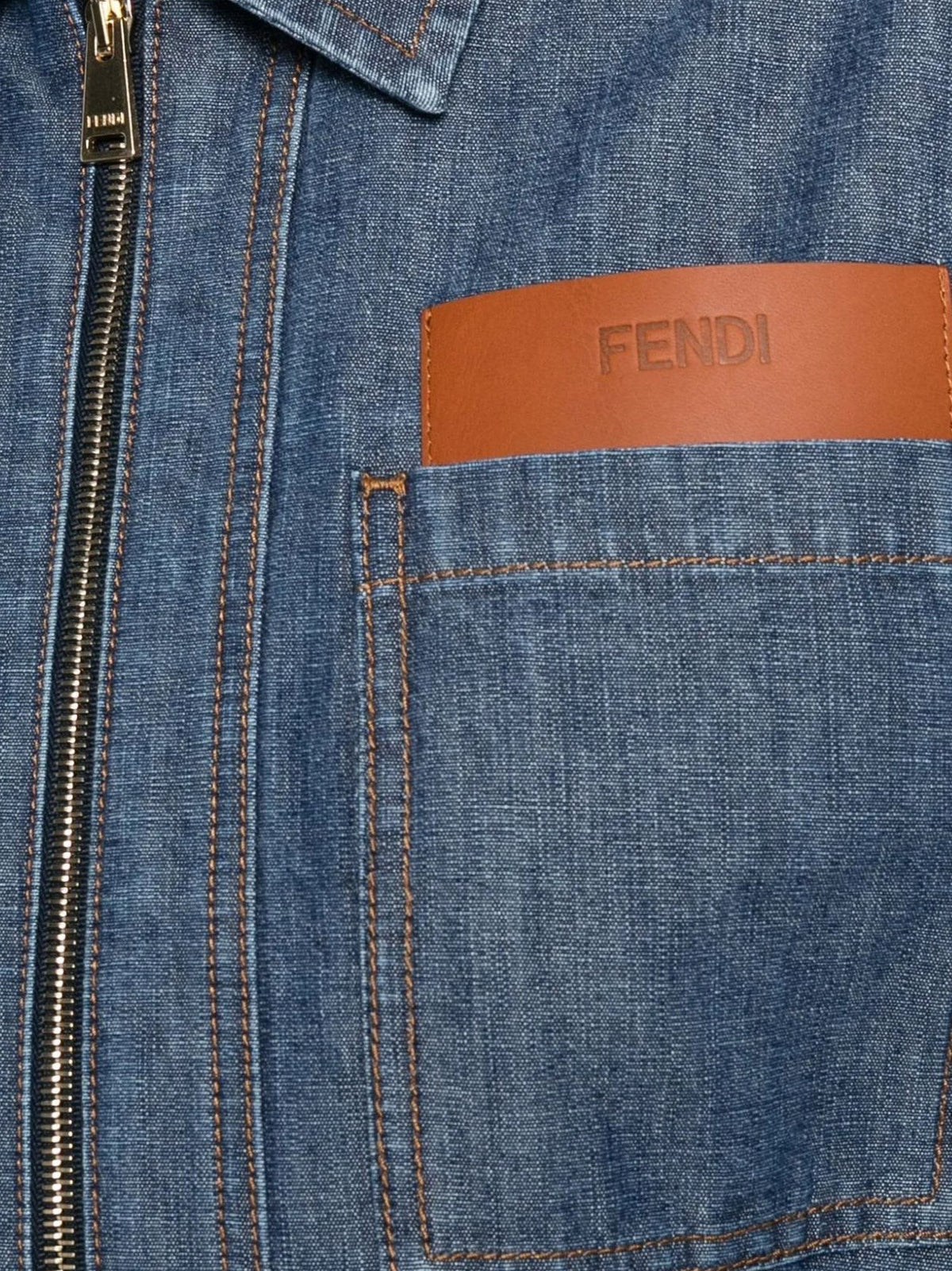 Fendi - Chambray Denim Chemisier Dress