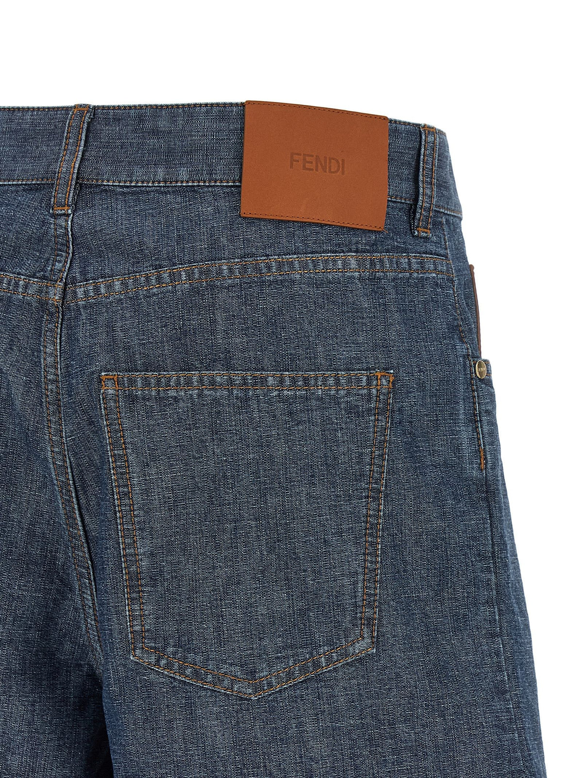 Fendi - Chambray denim shorts