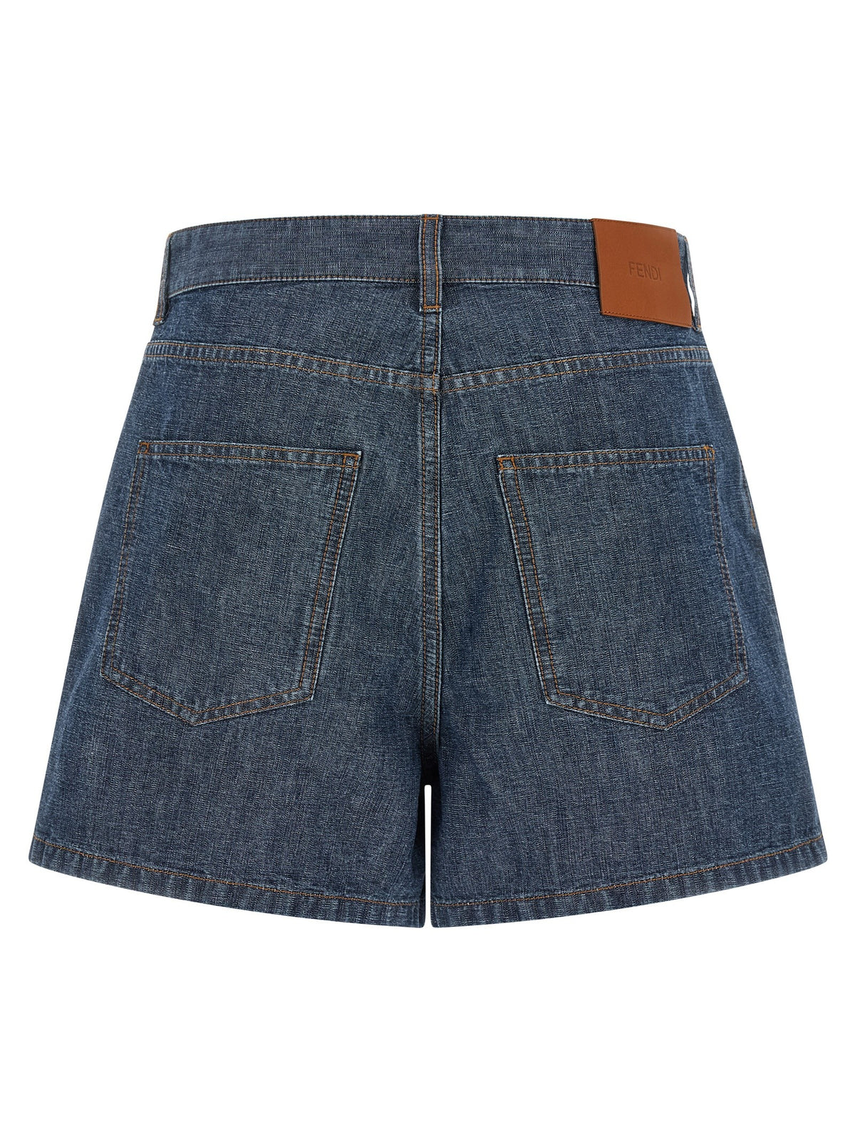 Fendi - Chambray denim shorts