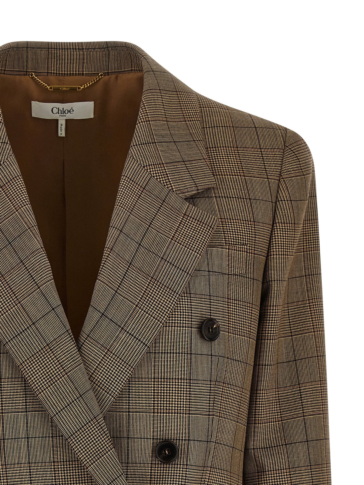 CHLOÉ - Check double-breasted blazer