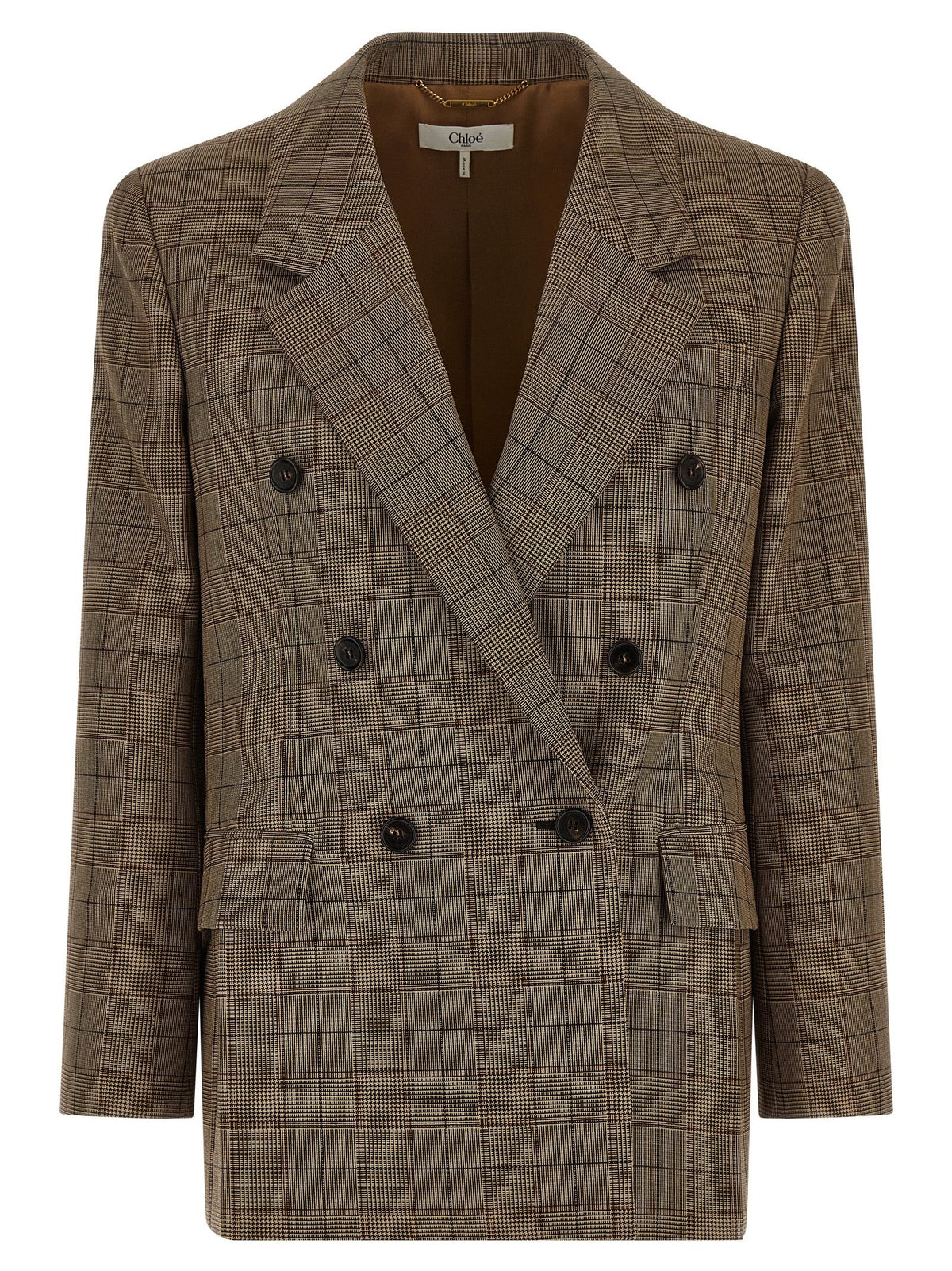 CHLOÉ - Check double-breasted blazer