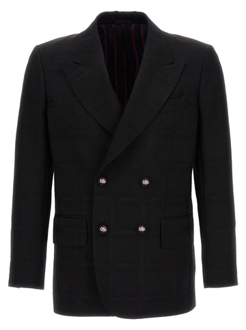 Etro - Check double-breasted blazer
