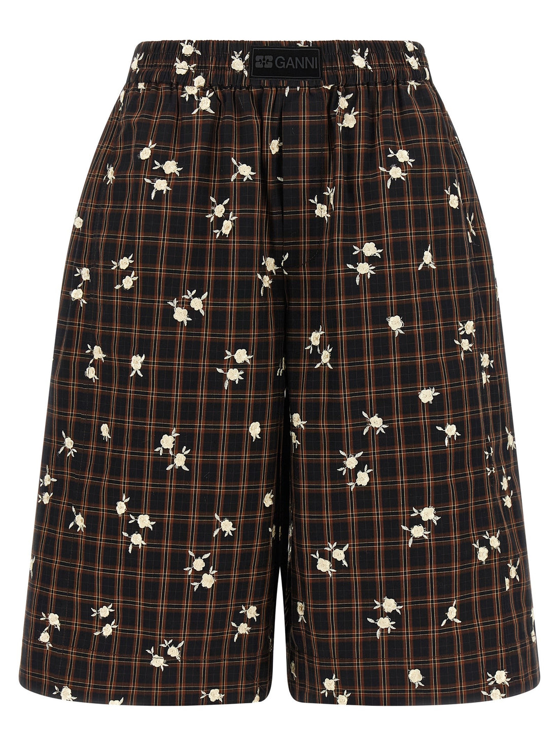 GANNI - 'Check Flower' bermuda shorts check-flower-bermuda-shorts