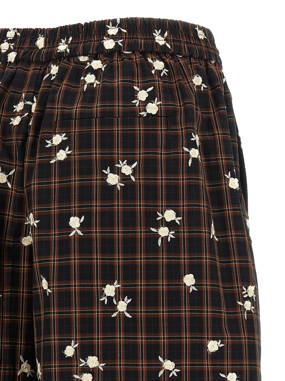 GANNI - 'Check Flower' bermuda shorts