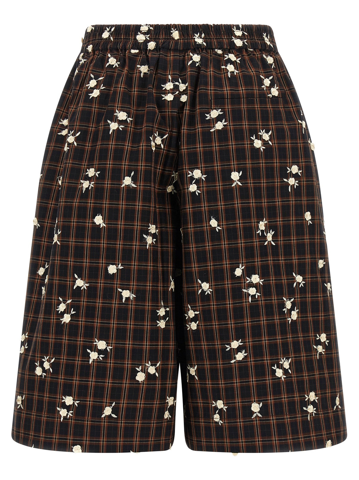 GANNI - 'Check Flower' bermuda shorts