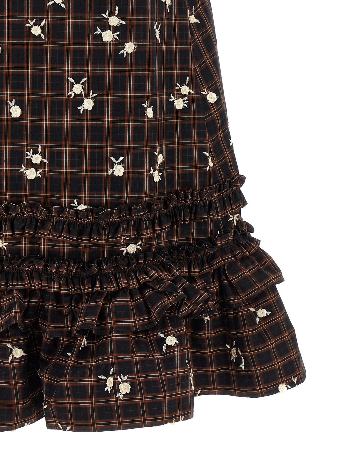 GANNI - 'Check Flower' dress