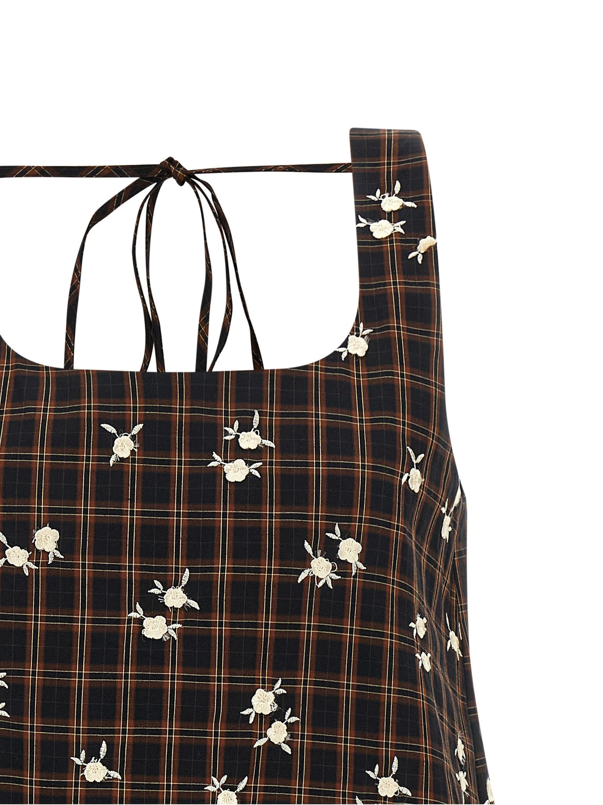 GANNI - 'Check Flower' dress