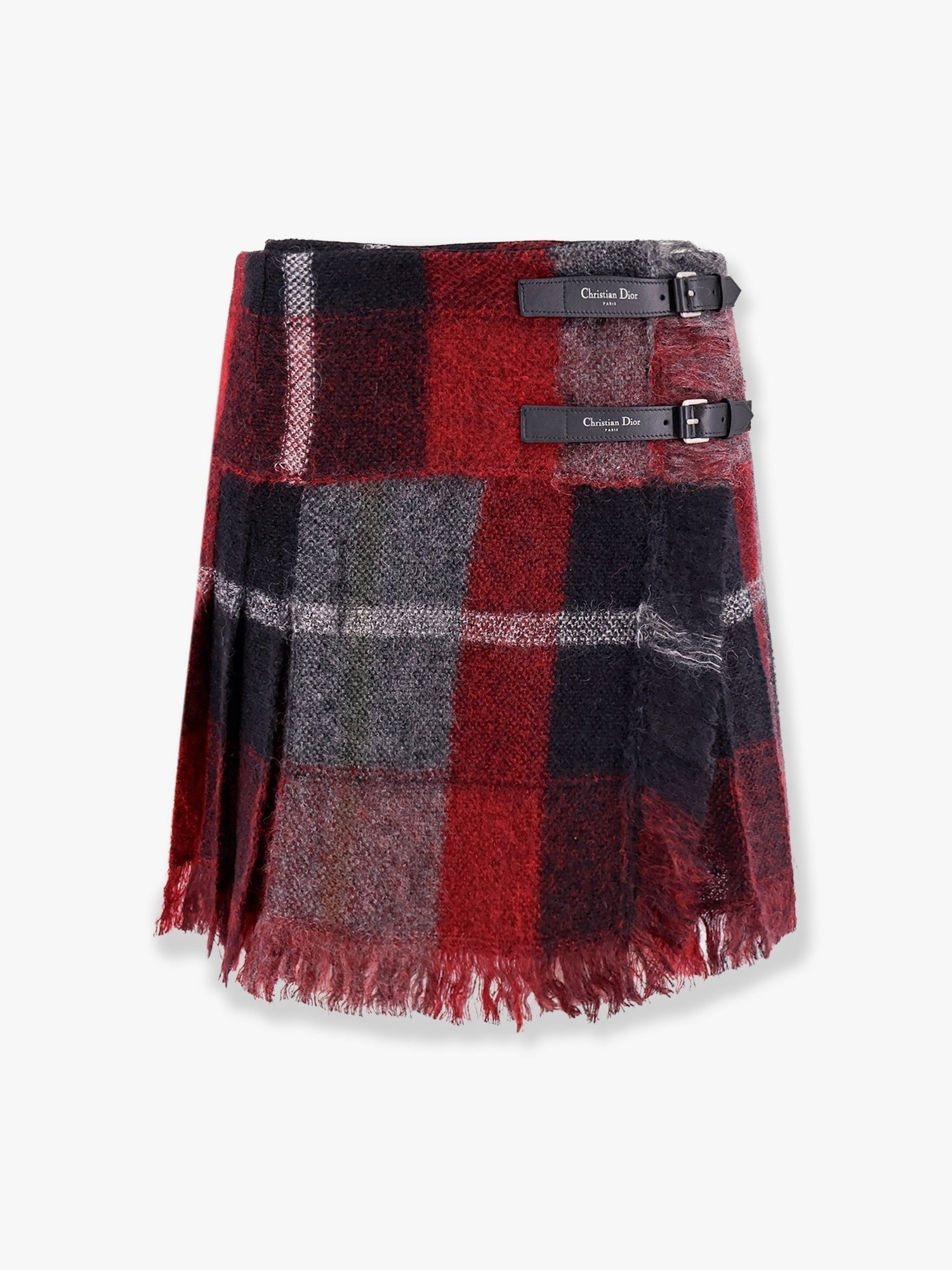 Check'n'dior madras mohair and wool kilt