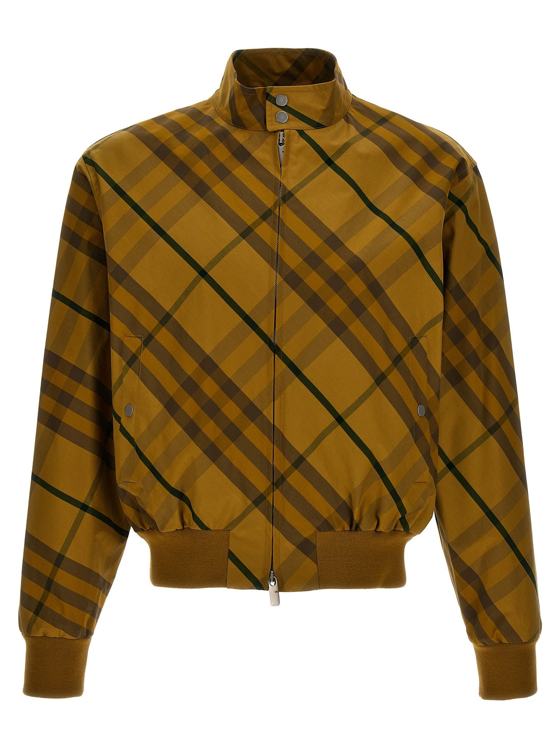 Burberry - Check print jacket Yellow