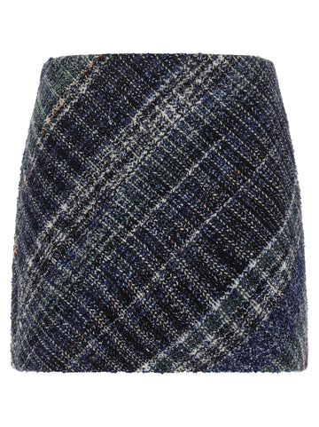 Missoni - Check wool skirt Blue