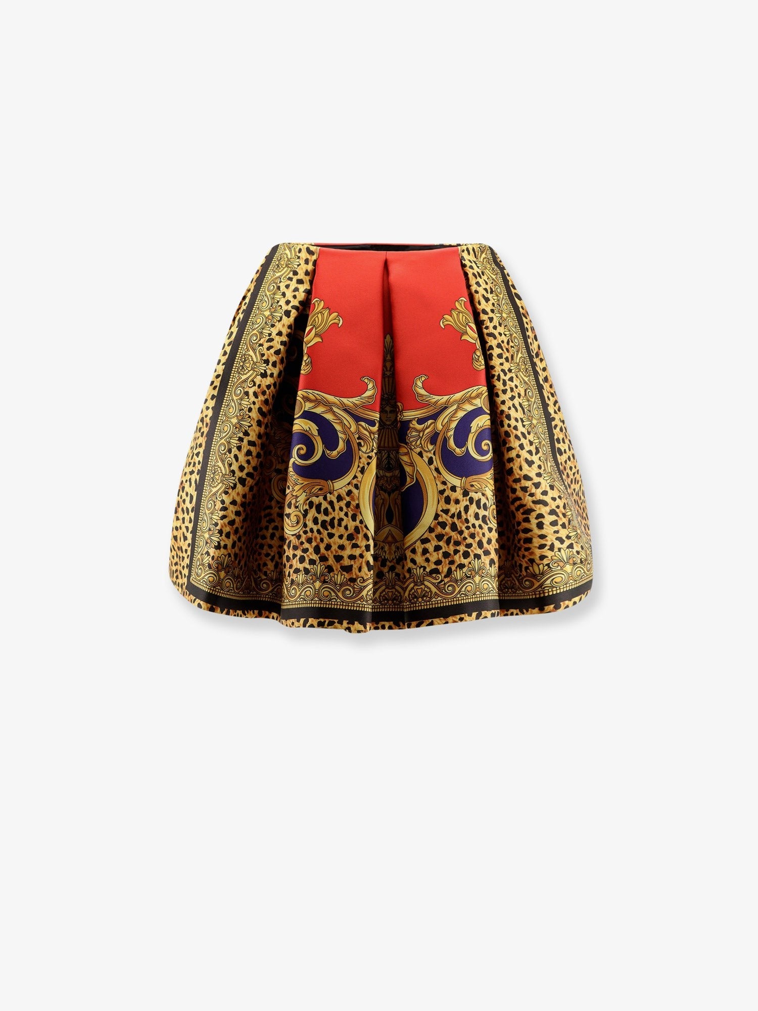 Cheetah Barocco silk duchesse skirt
