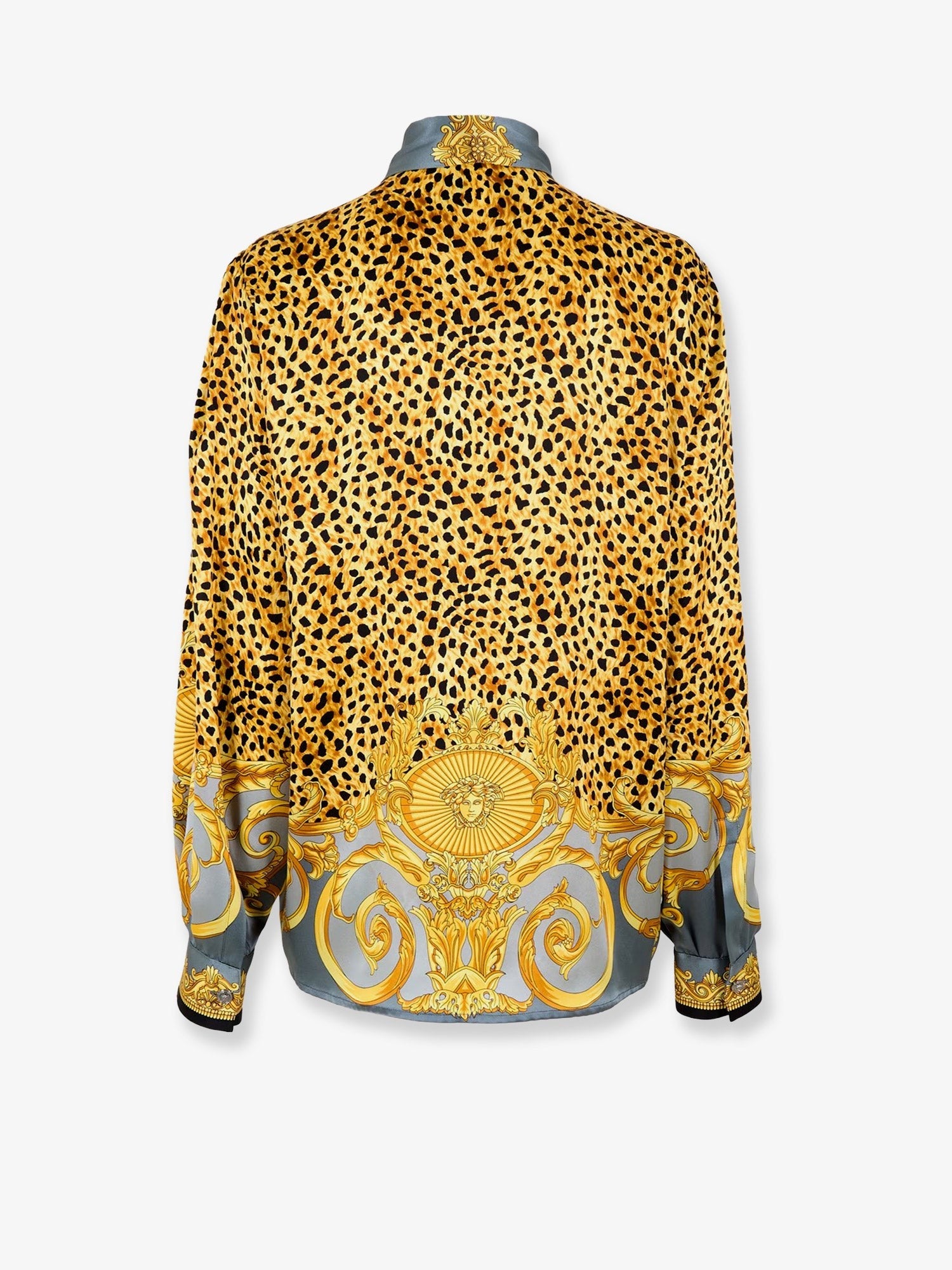 Cheetah Foulard Lavallière silk shirt