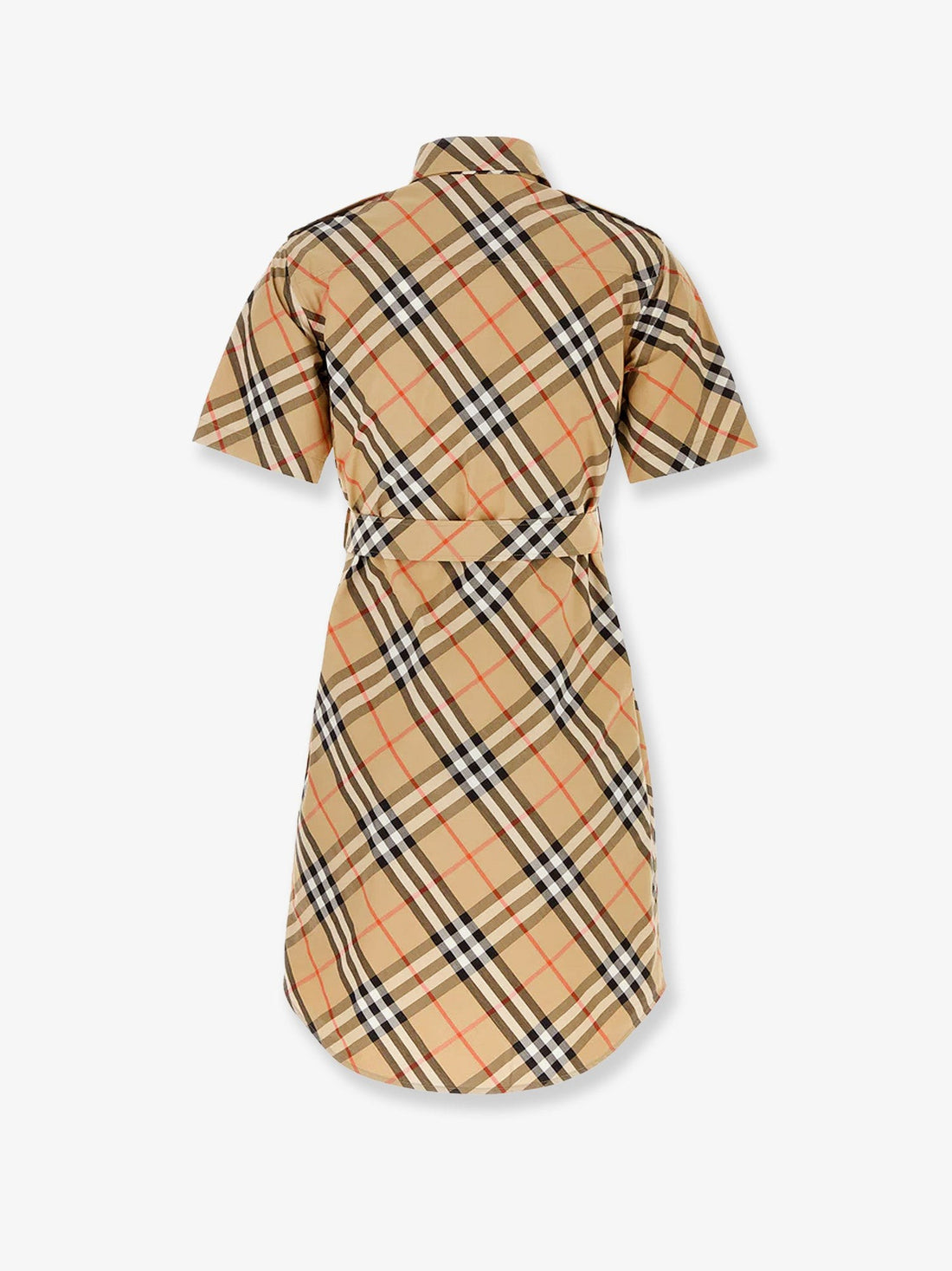 Chemisier cotton dress with Check print