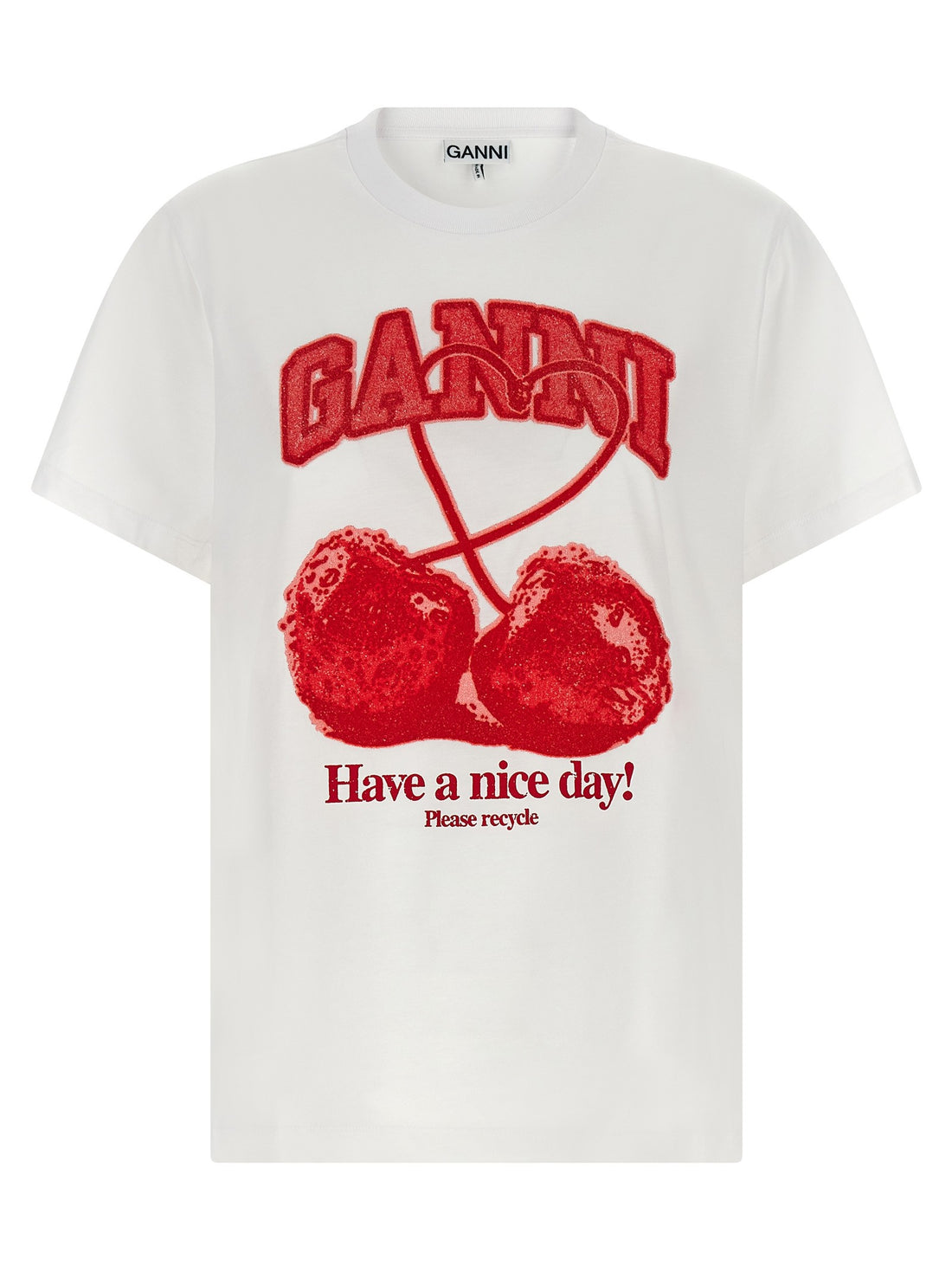 GANNI - 'Cherry' T-shirt Red