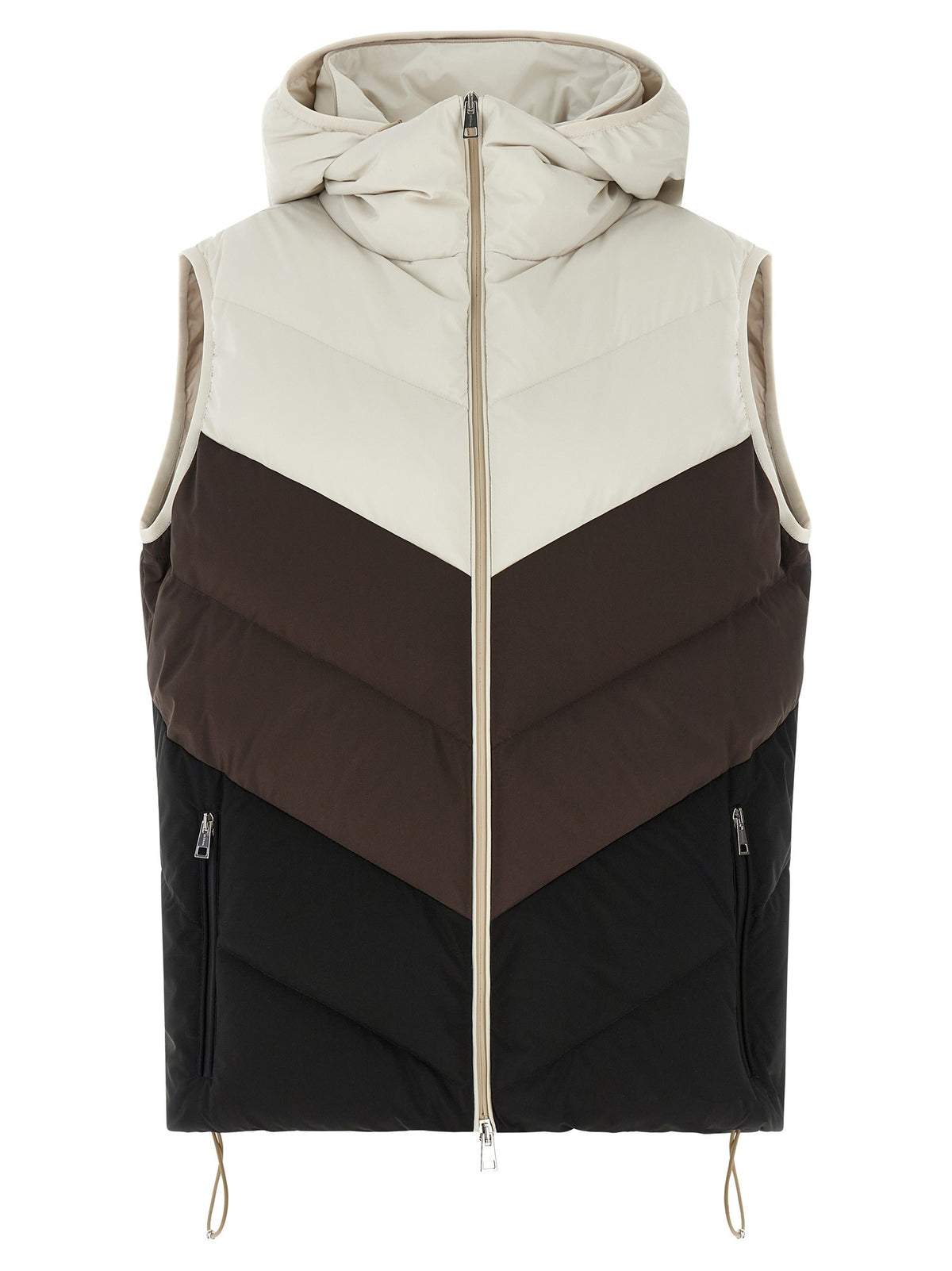 KITON - Chevron stitching padded vest