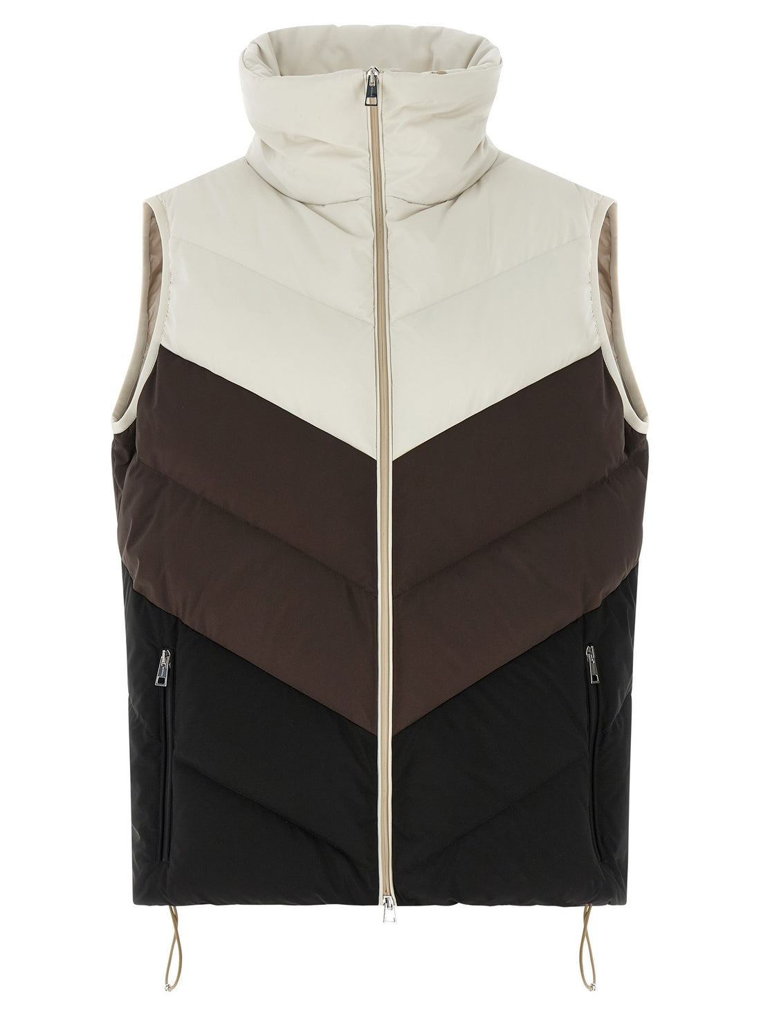 KITON - Chevron stitching padded vest