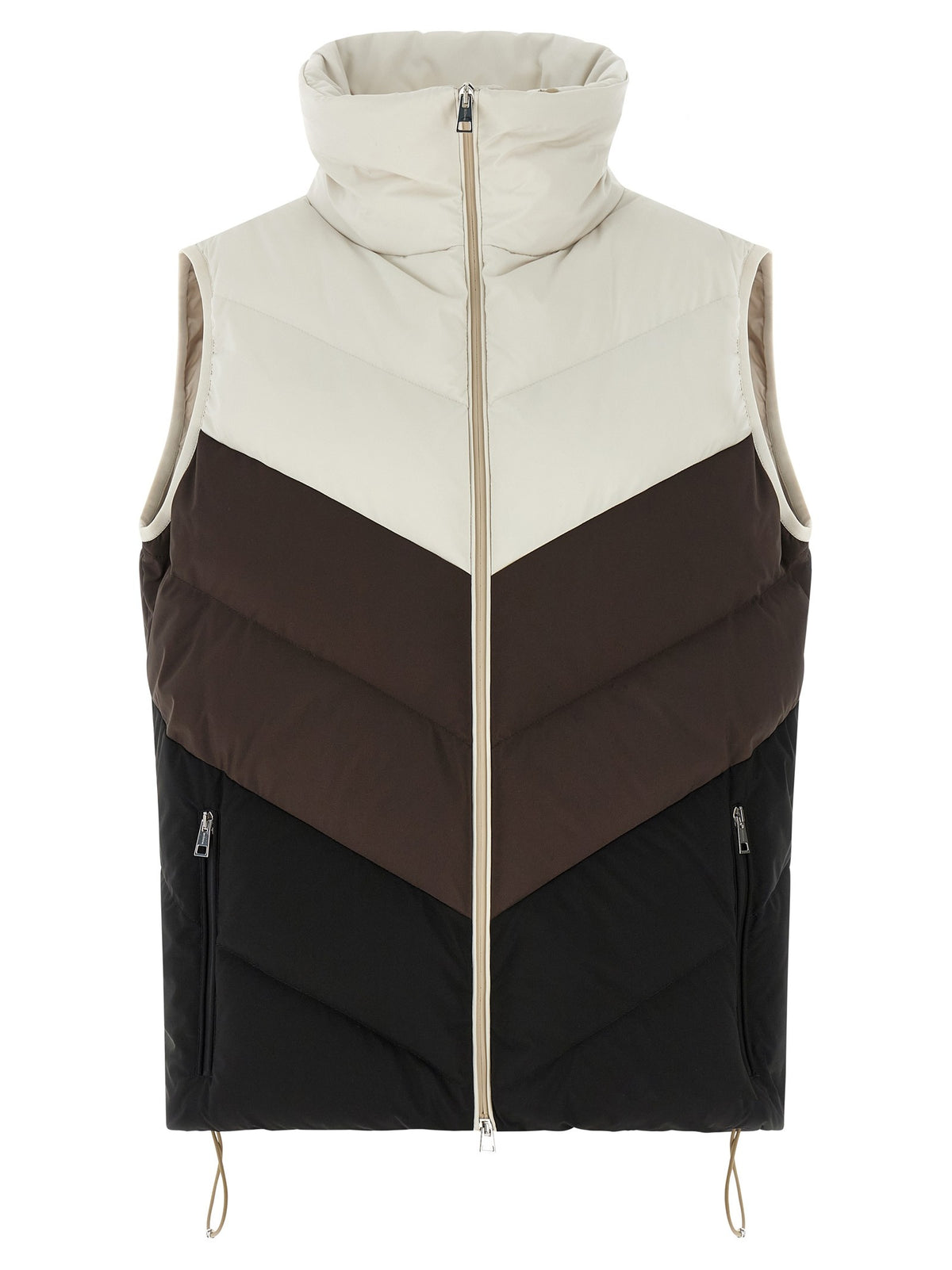 KITON - Chevron stitching padded vest