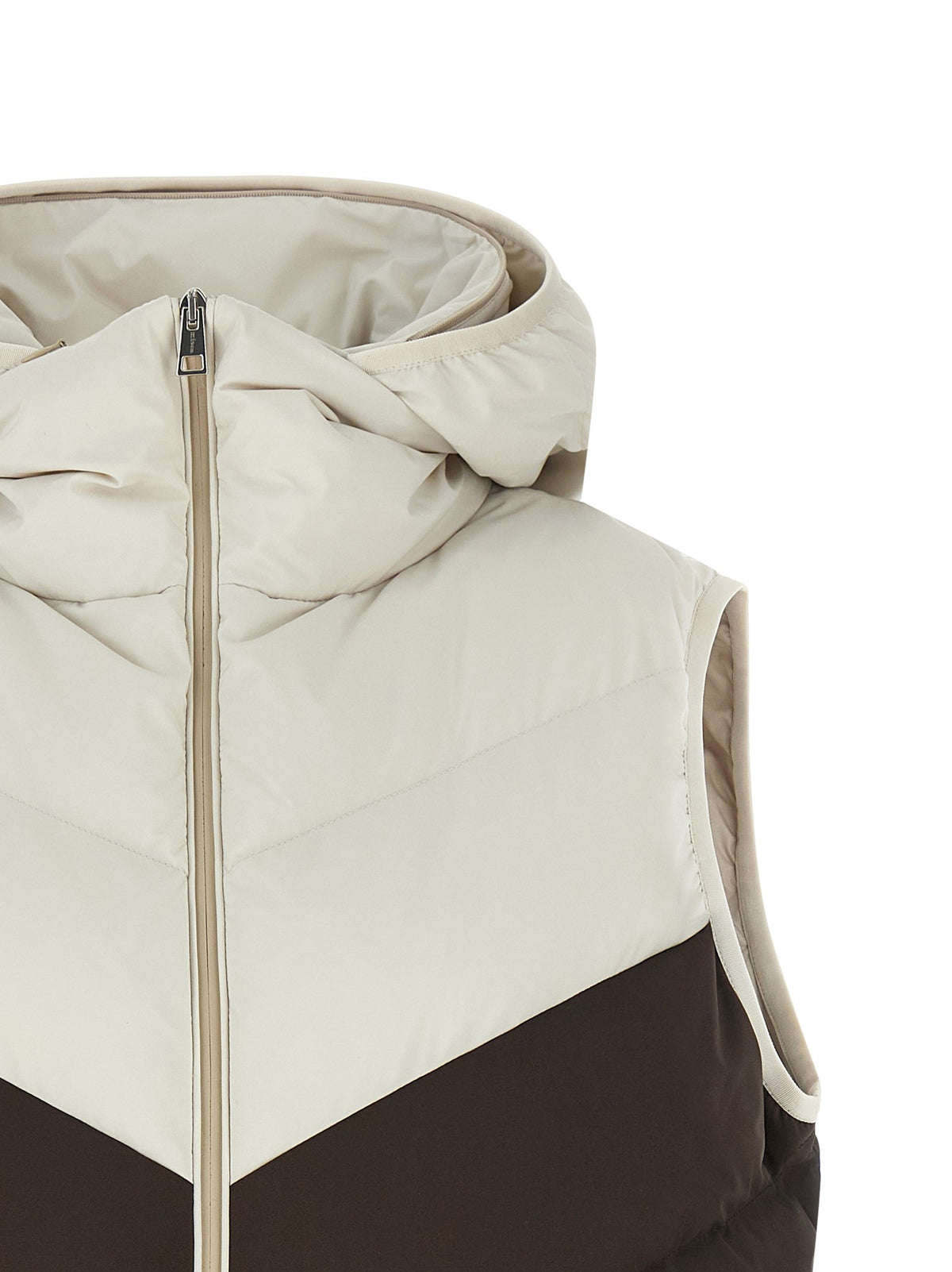 KITON - Chevron stitching padded vest