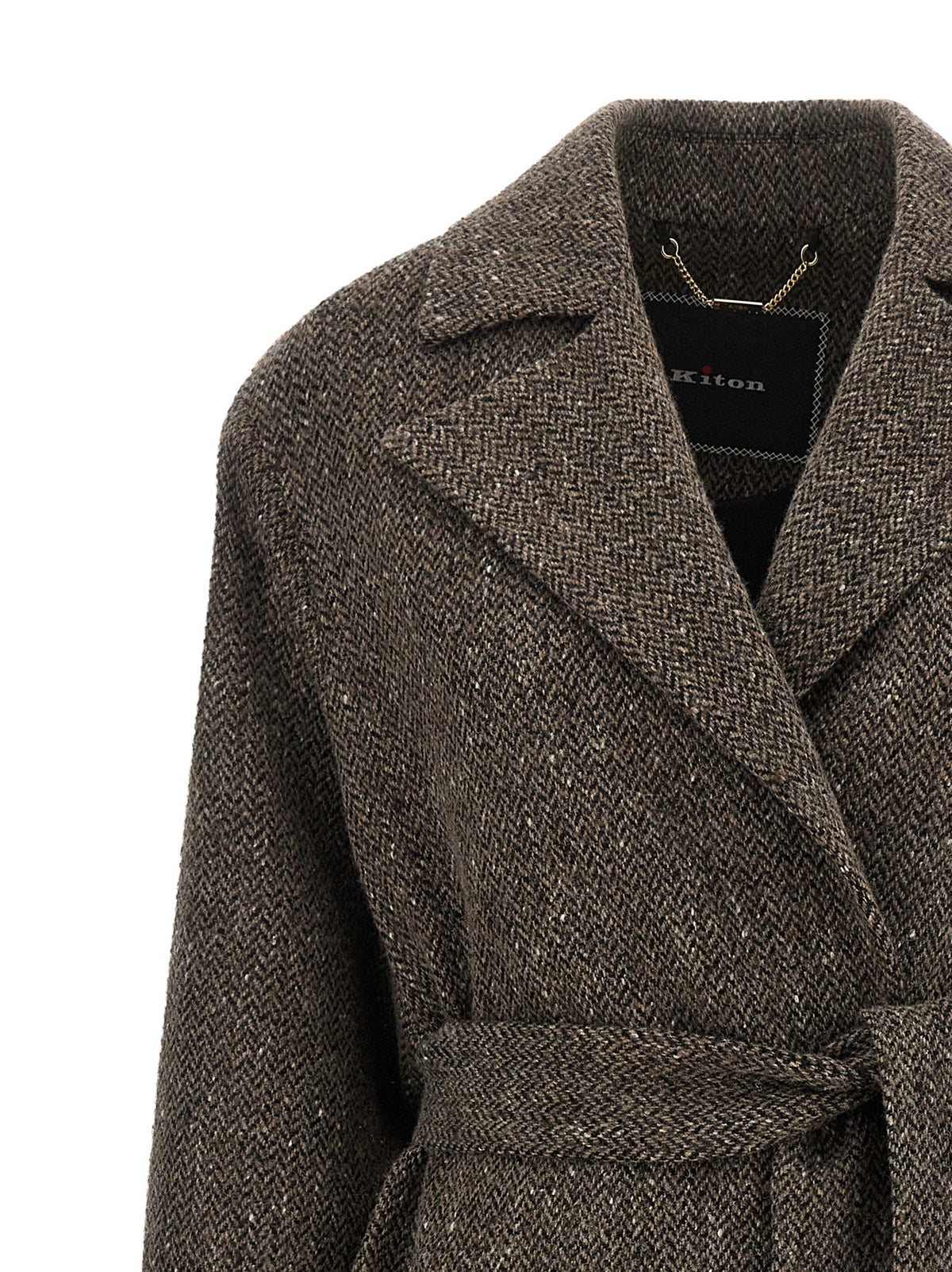KITON - Chevron wool coat