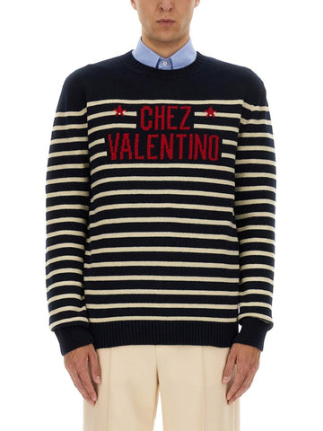 "CHEZ VALENTINE" WOOL SWEATER