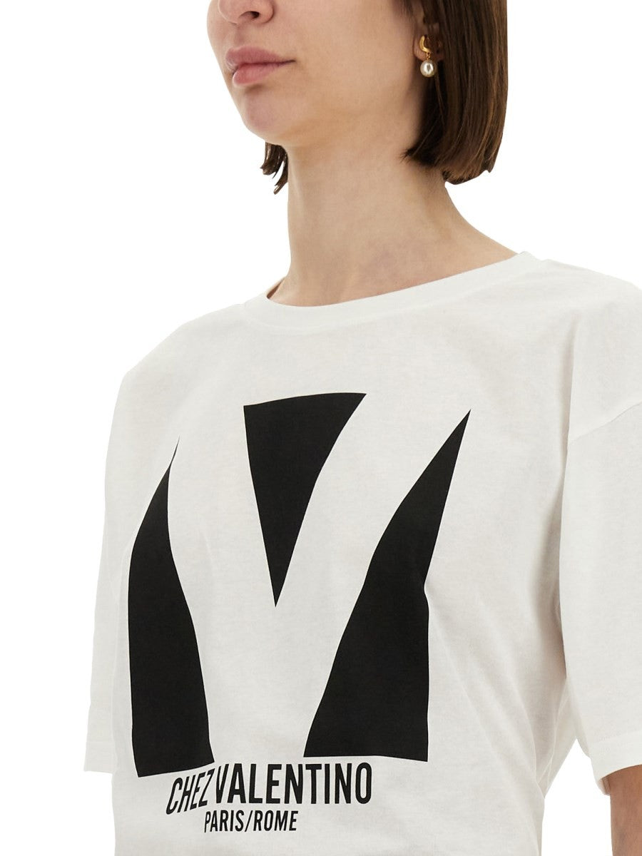 Valentino "CHEZ VALENTINO" PRINT T-SHIRT