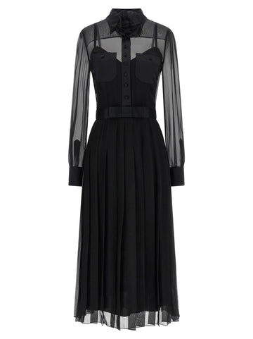 Dolce & Gabbana - Chiffon dress Black 44 IT