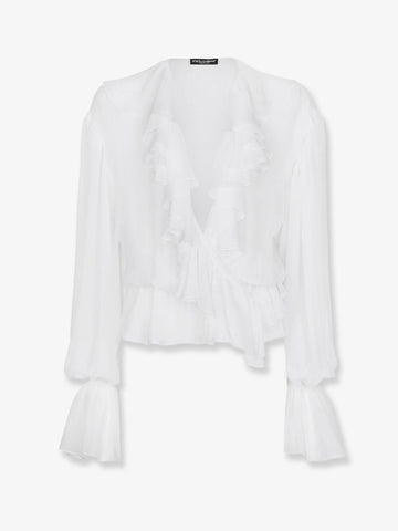 Dolce & Gabbana Chiffon shirt with volant