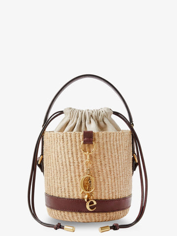 CHLOE' Chloé Charms natural fibers bucket bag