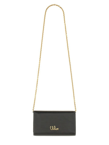 CHLOÉ "CHLOÉ ICONIC" FLAP AND CHAIN WALLET
