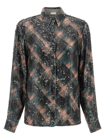 Dries Van Noten - 'Chowy EMB' shirt GREEN