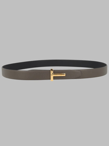 TOM FORD - CINTURA "T ICON" IN PELLE FIORE