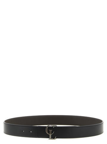 CHRISTIAN LOUBOUTIN - 'CL' reversible belt MULTICOLOR