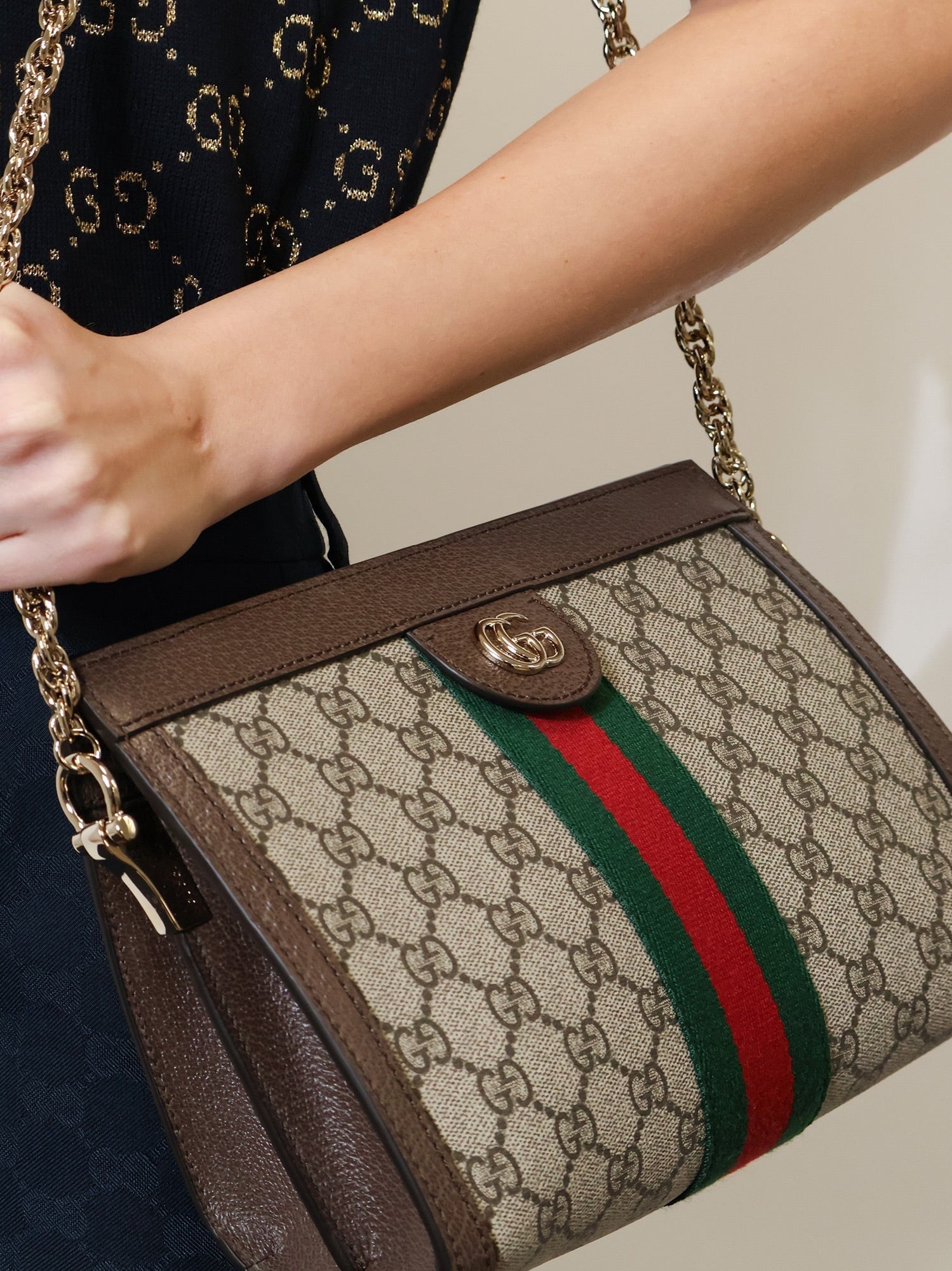 Gucci Gucci - Coated canvas Ophidia shoulder bag