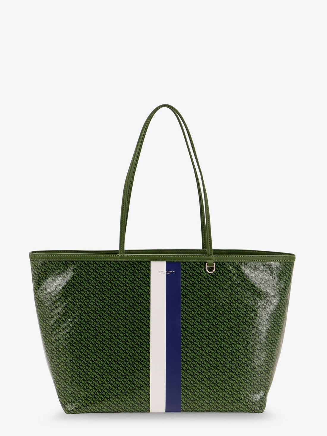 Tory Burch - Coated canvas The Racer Tote shoulder bag with all-over logo coated-canvas-the-racer-tote-shoulder-bag-with-all-over-logo