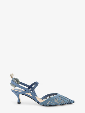 Fendi - Colibri mesh pump with FF embroidery DEEP MIRTO DEEPMIRTO