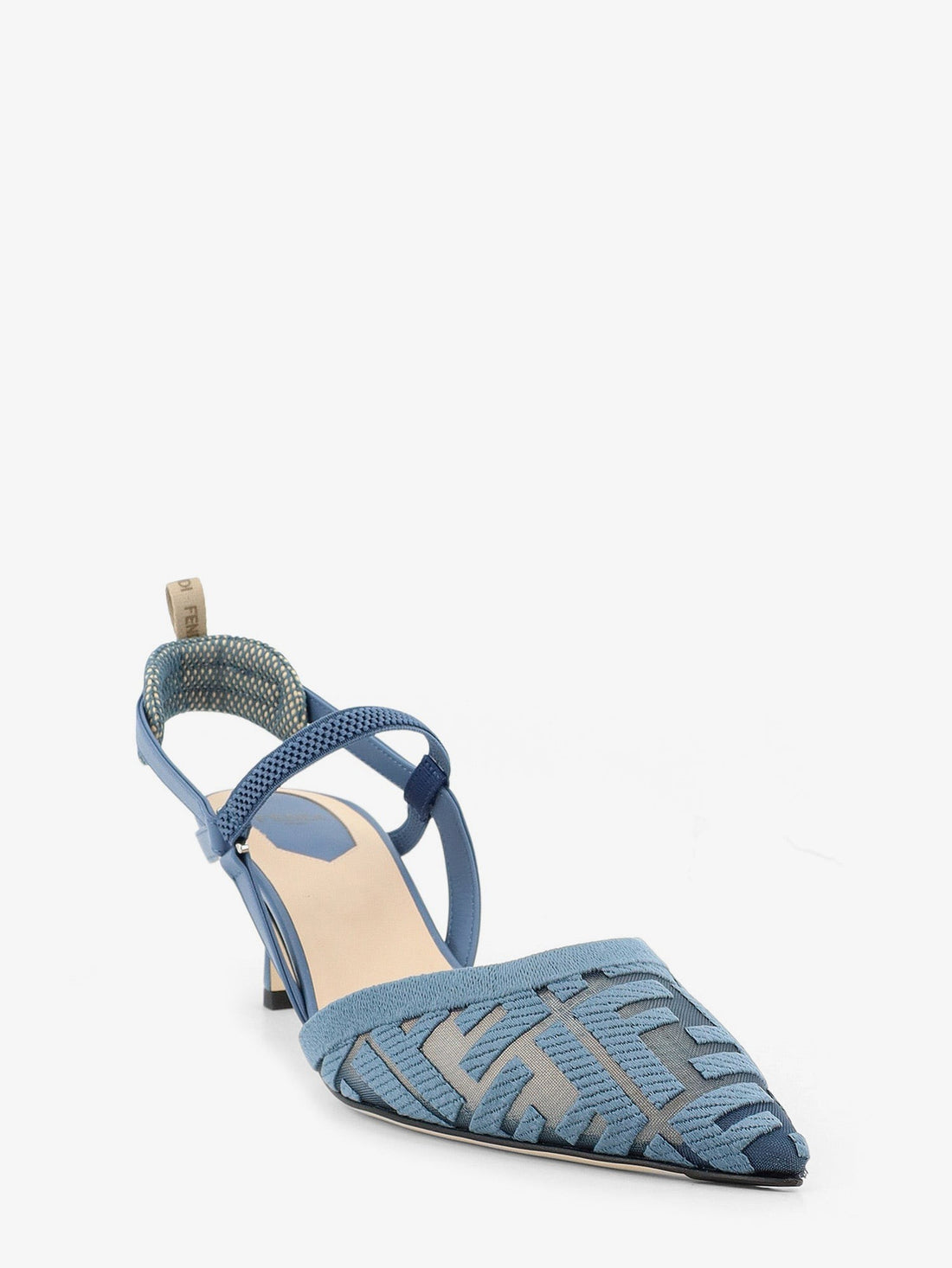 Fendi - Colibri mesh pump with FF embroidery DEEP MIRTO DEEPMIRTO