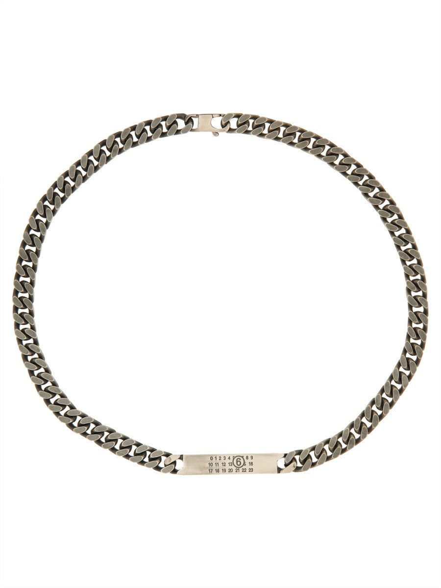 MM6 MAISON MARGIELA - Numeric Signature Classic Chain Necklace Silver UNI