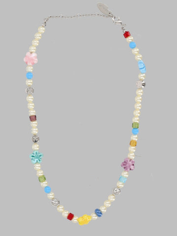 Off White - COLLANA CON PERLINE