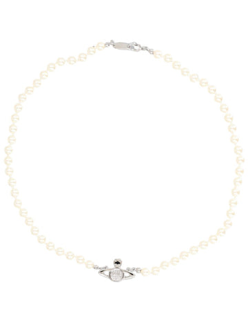 Vivienne Westwood COLLANA DI PERLE CON ORB IN BASSO RILIEVO