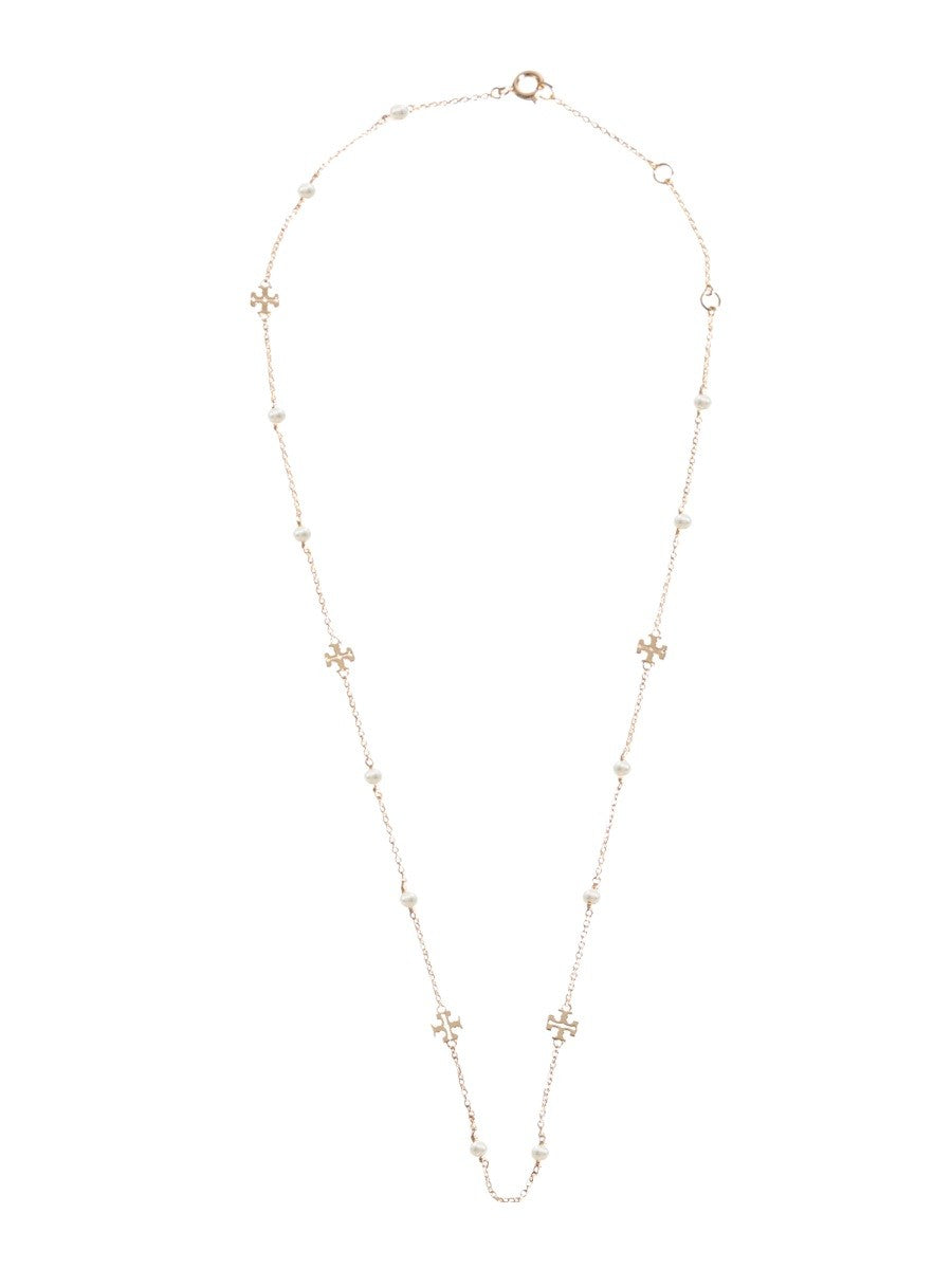 Tory Burch Tory Burch - COLLANA "KIRA" CON LOGO E PERLE