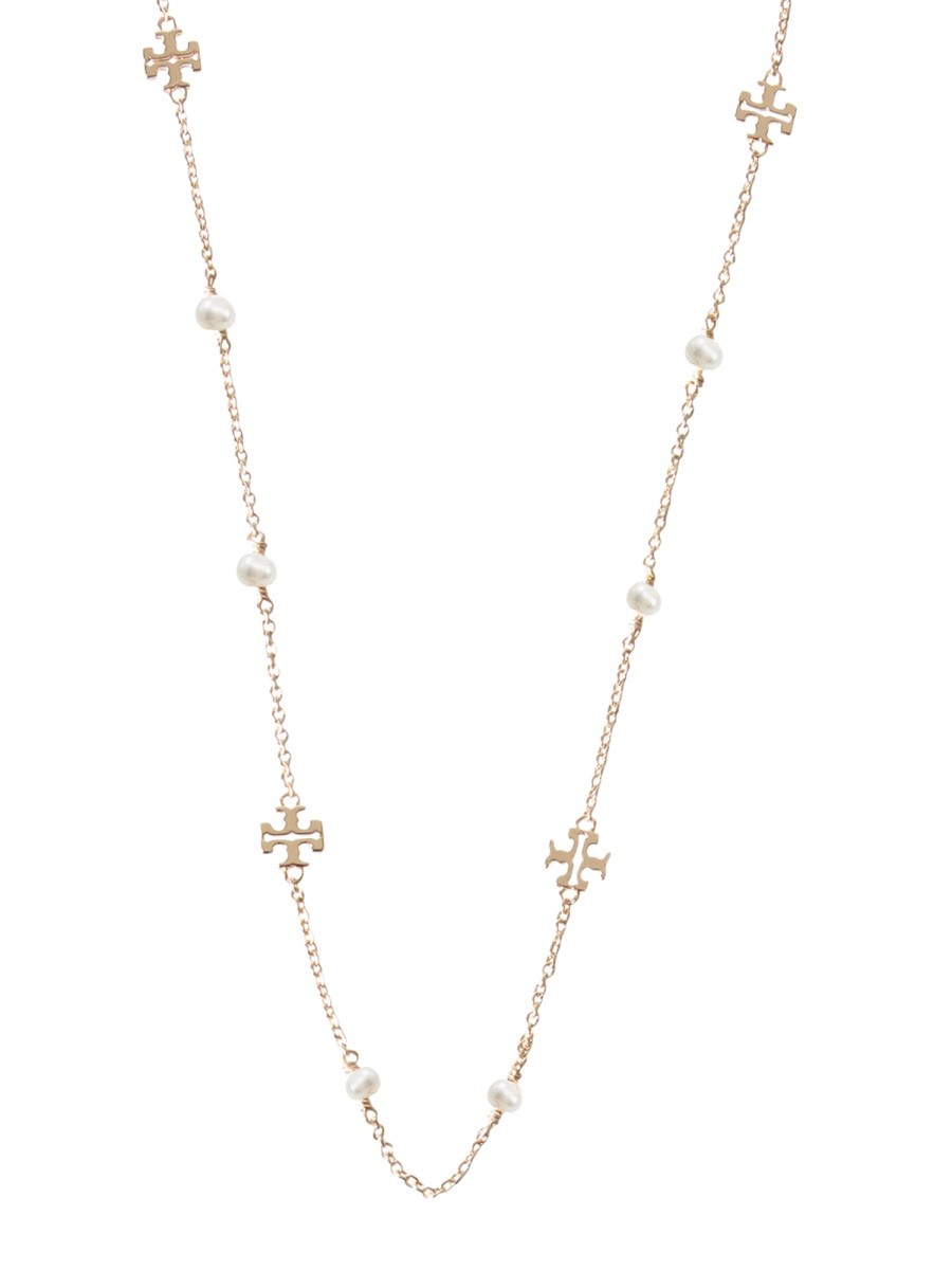 Tory Burch Tory Burch - COLLANA "KIRA" CON LOGO E PERLE