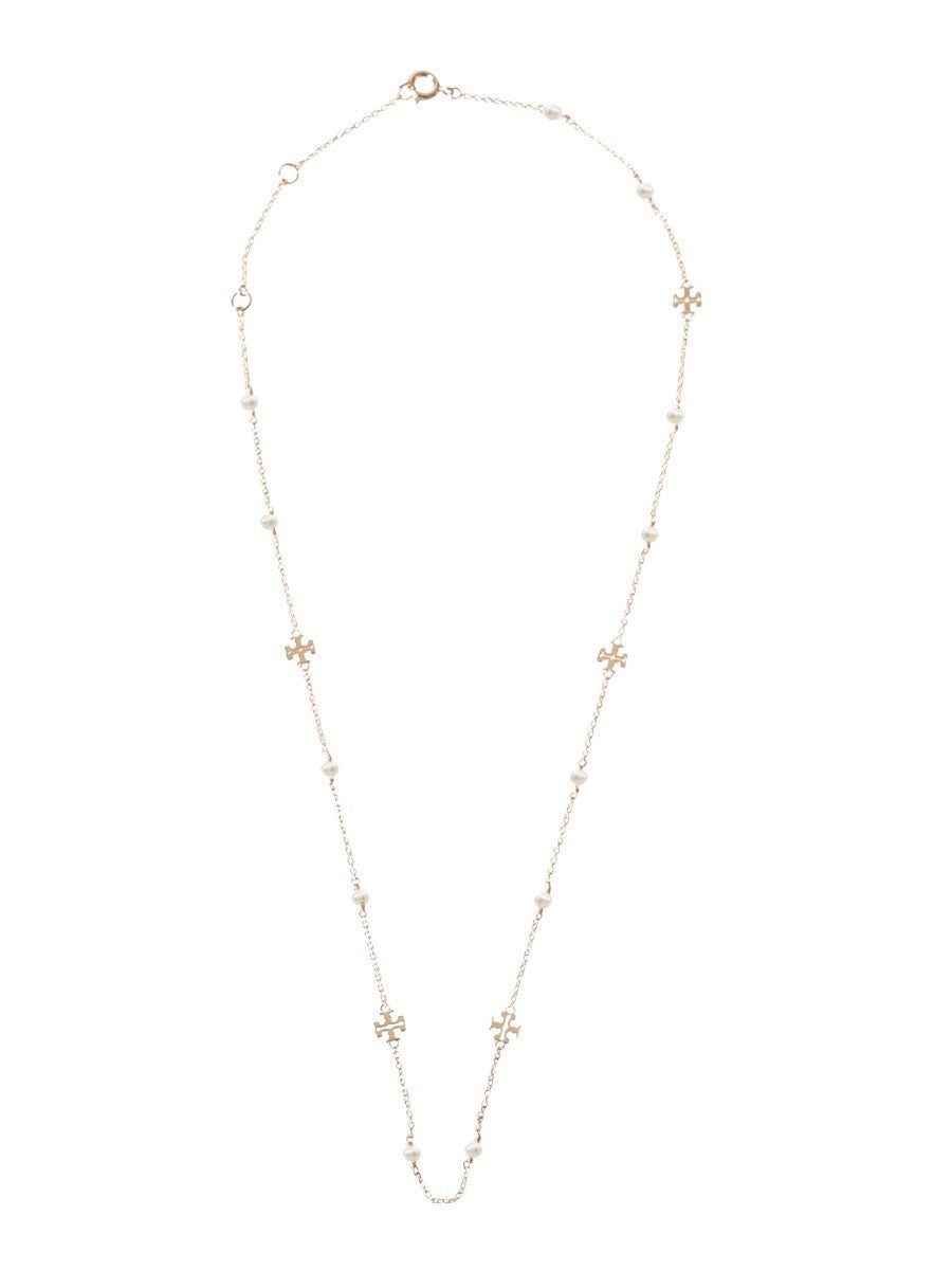 Tory Burch Tory Burch - COLLANA "KIRA" CON LOGO E PERLE