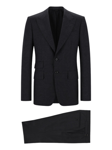 TOM FORD - "SHELTON" Grey Wool Suit Blue